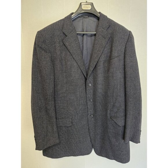 Ermenegildo Zegna Jacket Mens‎ 52 L Blue Sport Coat Blazer